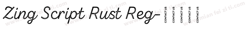 Zing Script Rust Reg字体转换